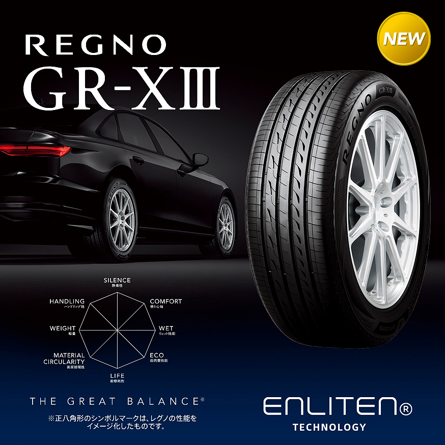 REGNO GR-XⅢ 225/40R18 88W｜ブリヂストン タイヤオンラインストア